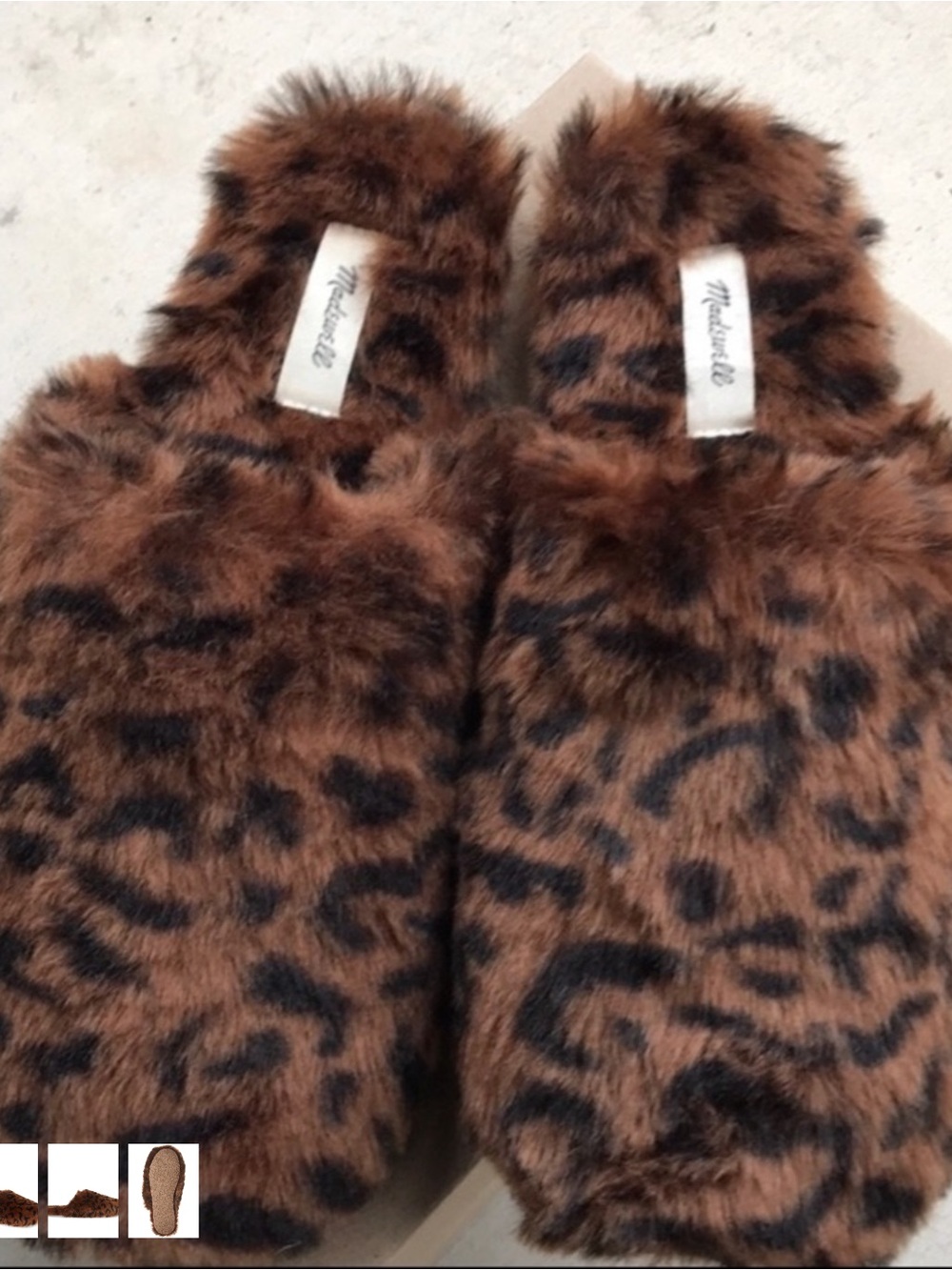 NWT Madewell Faux Fur Slippers 7